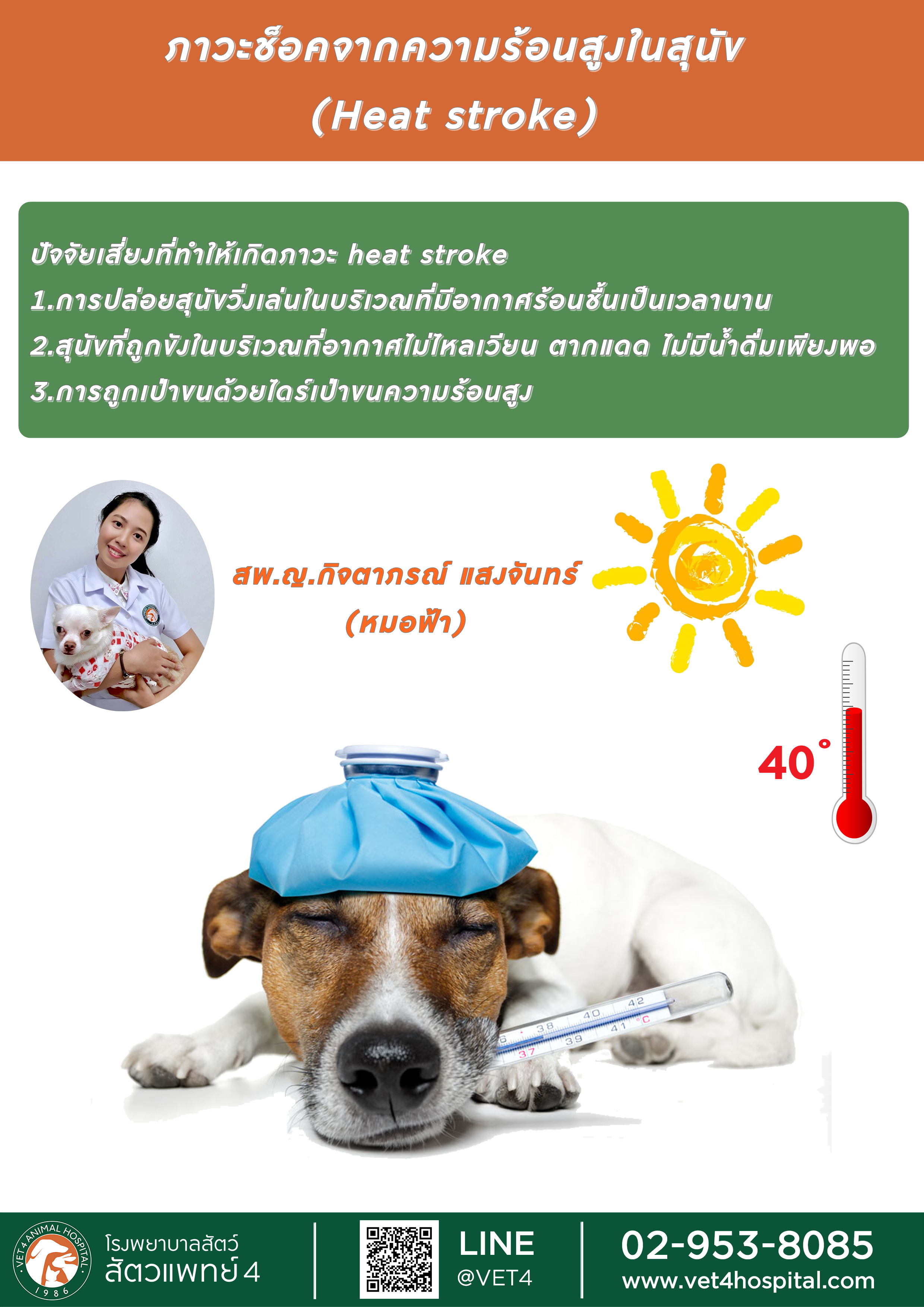 ภาวะช็อคจากความร้อนสูงในสุนัข (Heat stroke)